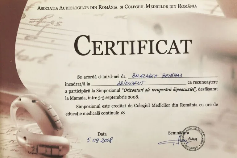 Certificat Dr. Balazadeh Behshad Andrei 9