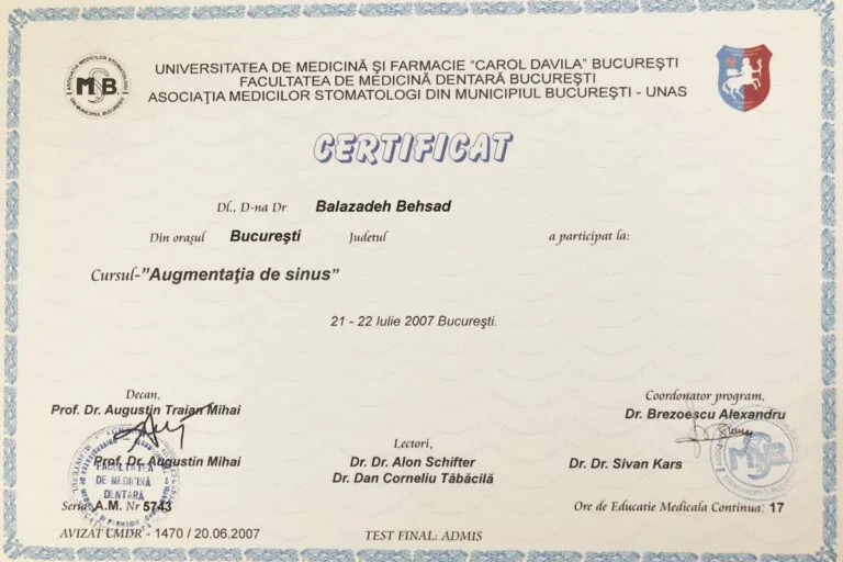 Certificat Dr. Balazadeh Behshad Andrei 12