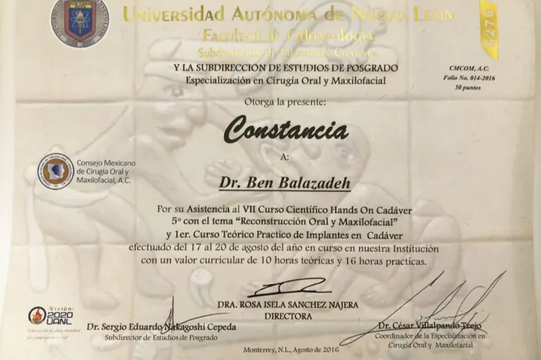 Certificat Dr. Balazadeh Behshad Andrei 17