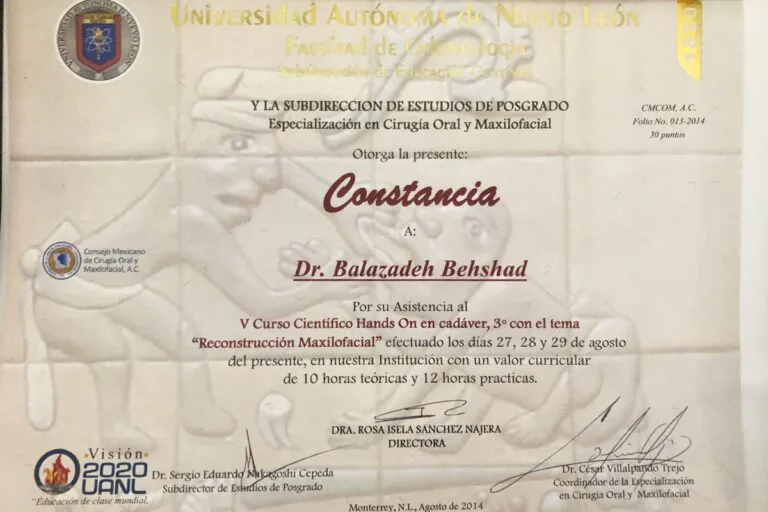 Certificat Dr. Balazadeh Behshad Andrei 34